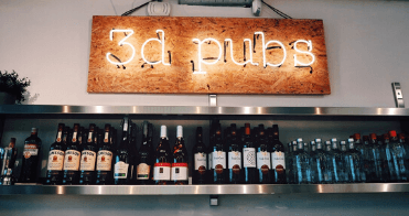 3D酒吧在我们的内部酒吧签署了我们的办公室酒精选择